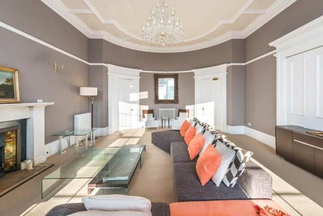This large sitting room is found on the first floor.
