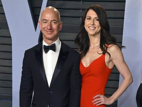 Jeff Bezos and MacKenzie Bezos, whose divorce was finalised in April. Picture: Evan Agostini/Invision/AP