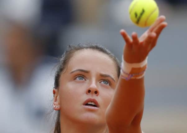 Slovakia's Viktoria Kuzmova will face Johanna Konta in the third round in Paris. Picture: Michel Euler/AP