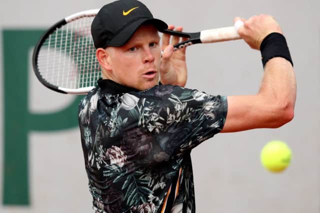 Kyle Edmund is battling to be fit in time for Wimbledon. Picture: Getty.