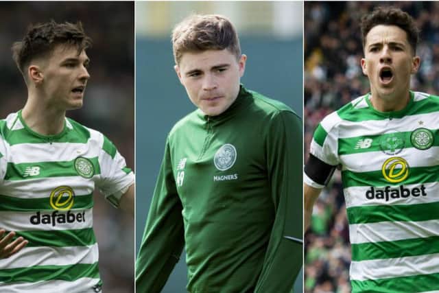 James Forrest (53), Ewan Henderson (4), Jack Hendry (11), Mikey Johnston (11), Callum McGregor (56), Anthony Ralston (4) and Kieran Tierney (39).