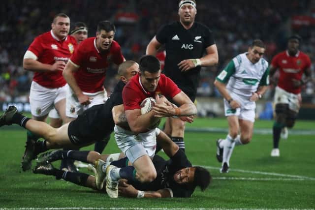 Conor Murray scores a try for the Lions against New Zealand in 2017. But the rugby calendar is now too full to allow 20 or more matches against provincial sides. Picture: Getty.
