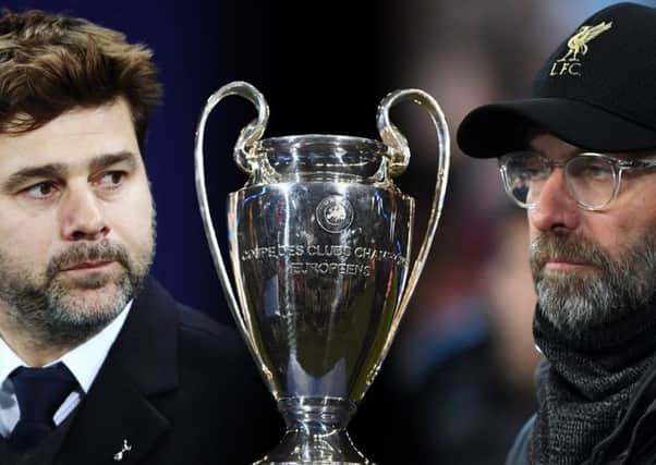 Mauricio Pochettino of Tottenham and Jurgen Klopp of Liverpool will lock horns in Madrid. Pictures: Getty Images