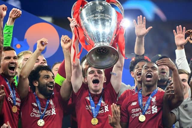 Andrew Robertson becomes the first Scot since 2008 to lift the Champions League trophy. Picture: Michael Regan/Getty Images