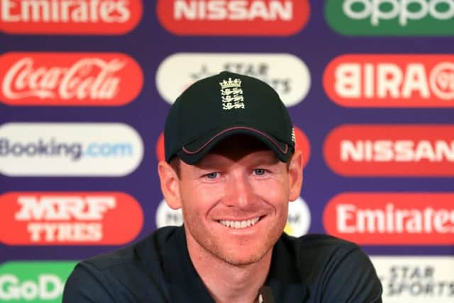 England captain Eoin Morgan speaks to the media at Trent Bridge. Picture: Simon Cooper/PA