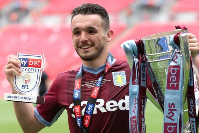 John McGinn was man of the match as Aston Villa won the promotion play-off final at Wembley. Picture: Getty.