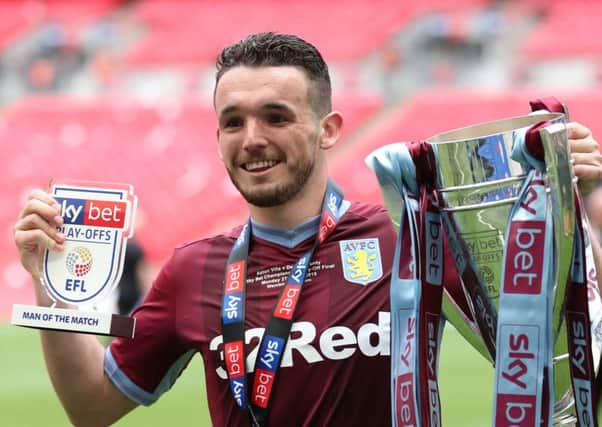 John McGinn was man of the match as Aston Villa won the promotion play-off final at Wembley. Picture: Getty.