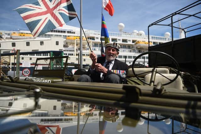 Veteran John Roberts, 95, from Whitstable, on a trip arranged by the Royal British Legion for D-Day veterans to mark the 75th anniversary of D-Day. Picture: Kirsty O'Connor/PA