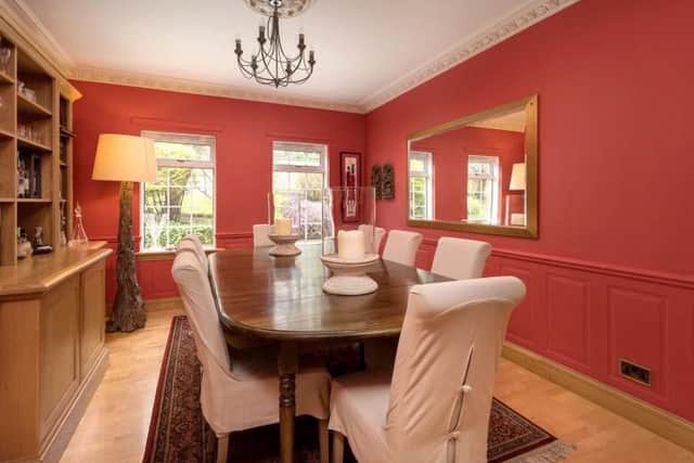 The formal dining room.