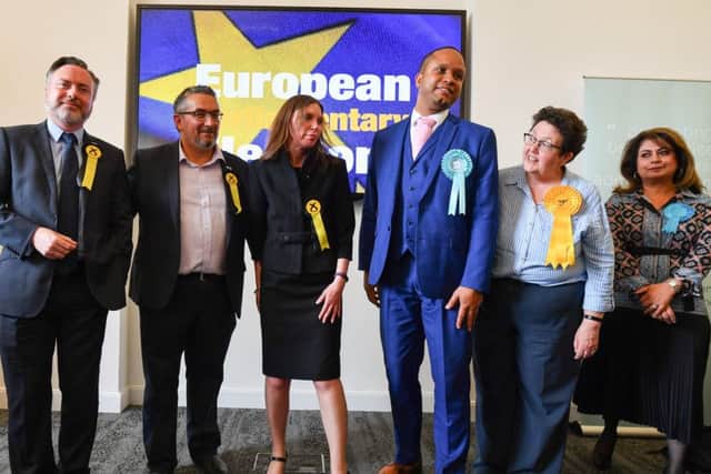 The six newly elected European Parliament candidates for Scotland. Labour failed to win a seat. Picture: Getty