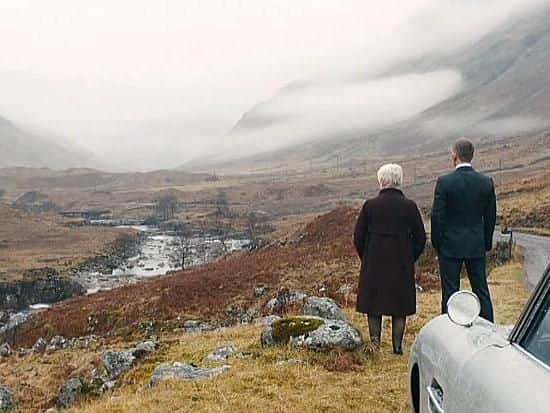The stunning natural landscape at Glen Coe featured in one of the most memorable scenes from the James Bond flick Skyfall, which saw the secret agent, played here by Daniel Craig, return to his Scottish roots.
