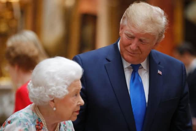 The Queen and Mr Trump following a private lunch at Buckingham Palace