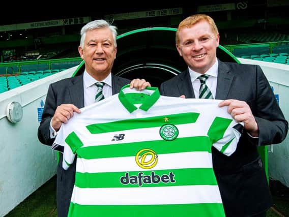 Celtic chief executive Peter Lawwell and manager Neil Lennon.