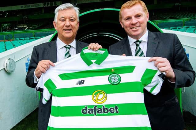 Celtic chief executive Peter Lawwell and manager Neil Lennon.