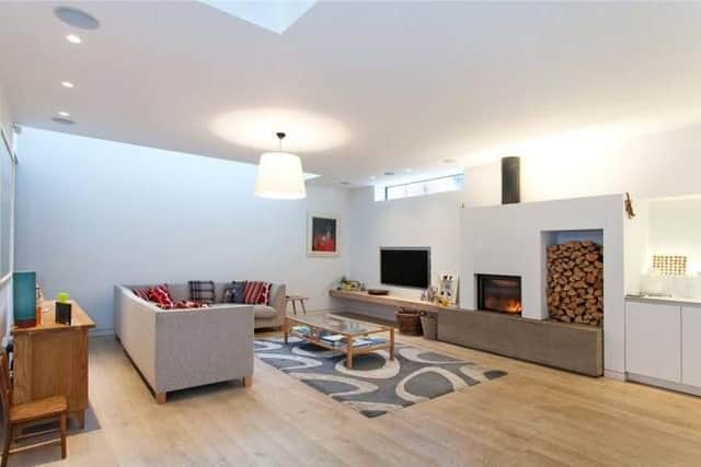 The property interiors reflect the contemporary design of the home.
