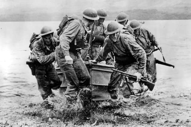 Scotland led the way with Commando training ahead of D-Day with the six-week course at Achnacarry Castle near Fort William harsh and effective. PIC:  US National Archives and Record Administration.

 

The Achnacarry Commando training at Achnacarry Commando 
course was rigorous and effective.