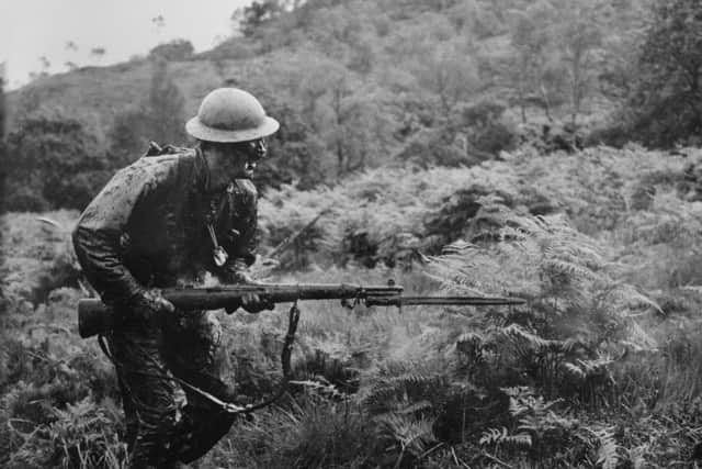 The hostile mountain terrain that surrounded Achnacarry was the perfect host for the Commando training regime. PIC: US National Archives and Record Administration.