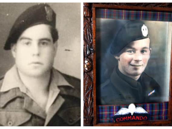 Commando Ren Rossey (left) was just 16-years-old on D-Day  with the sounds of 'mad piper' Bill Millin (right) stunning the enemy and buying the Free French soldier vital moments to escape from enemy gunfire. PICS: PA/Europe Remembers.
