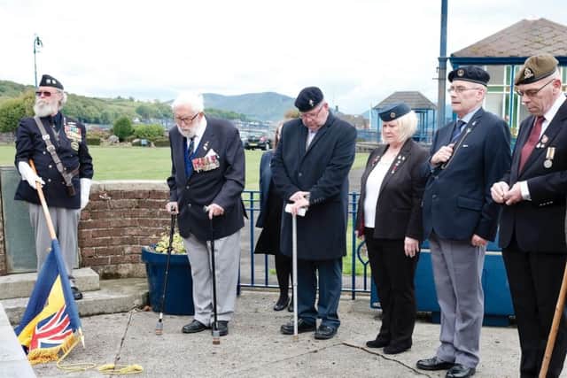 The Isle of Bute Branch of the Royal British Legion held a short service of Remembrance to commemorate the 75th anniversary of D-Day. Photo by Iain Cochrane.