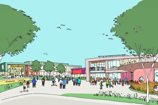 An illustrated sketch by architect BDP, indicating how one of the campuses could look. Picture: Contributed