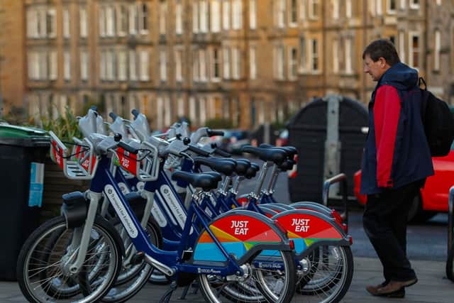 500 bikes are strategically positioned around Edinburgh's Just Eat Cycles network. Picture: TSPL