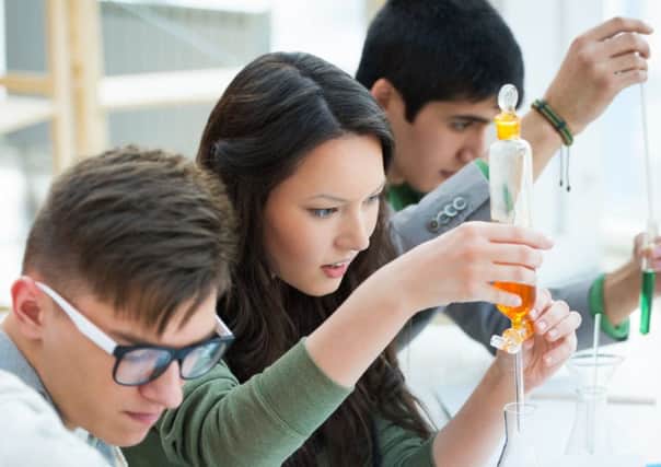 Group of students working together at laboratory class. Picture: file