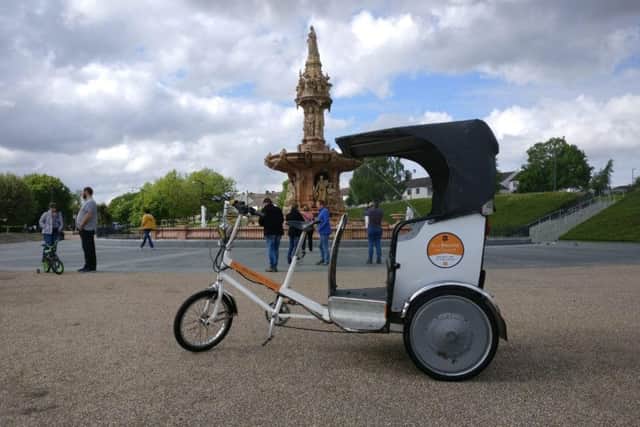 Point-of-sale terminal provider Fastbitcoins.com has introduced Bitcoin-enabled rickshaws. Picture: contributed.
