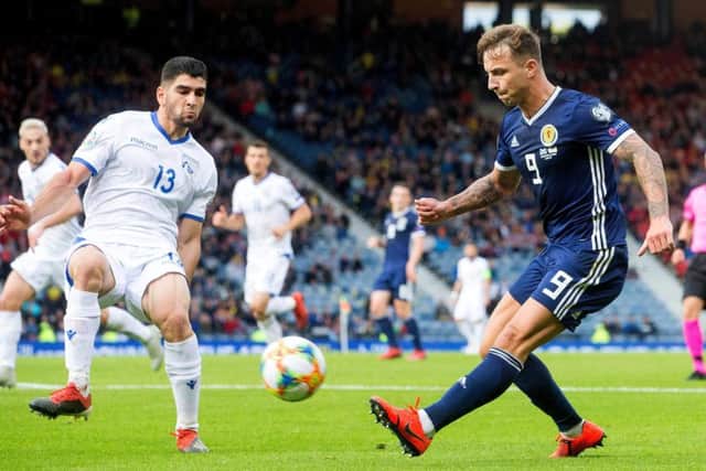 Eamonn Brophy looks to threaten against Cyprus. Picture: PA