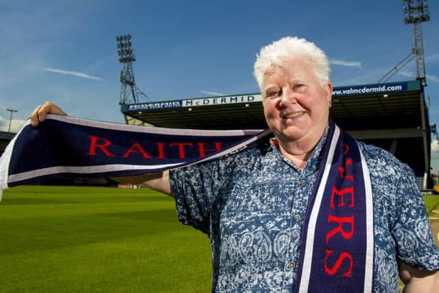 Crime author Val McDermid at her beloved Raith Rovers ground Starks Park