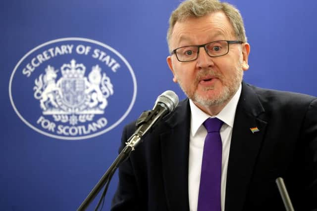 Scottish Secretary David Mundell delivers a speech to mark the 20th anniversary of the establishment of the Scottish Parliament at Dovecot Studios in Edinburgh.