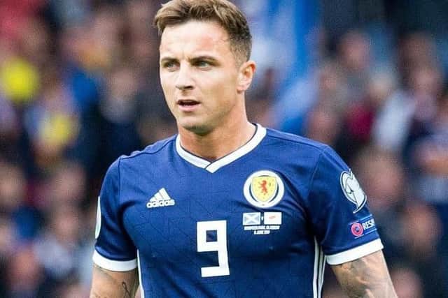 Eamonn Brophy in action for Scotland. The Kilmarnock striker made his debut but was just glad to get the result