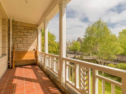 Other than the garden, the house has outdoor space in the form of a romantic covered verandah with a balcony above, perfect for relaxing on a warm summer's day.
