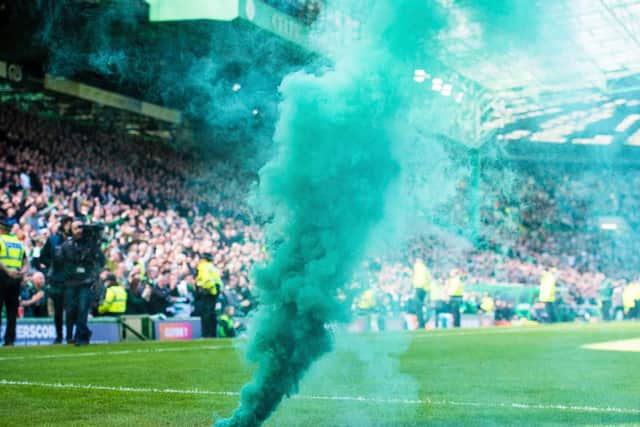 Celtic topped the list with 24 incidents of pyrotechnic devices being used during the 2018/19 campaign - up from 14 the previous season