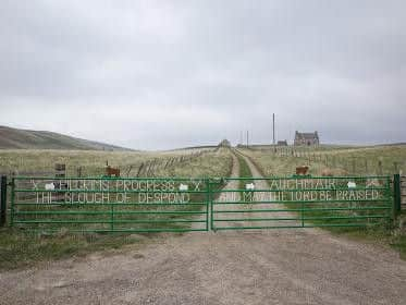 The Cabrach was a deeply religious area - as indicated by the iron gate at Auchmair which references a story about a fictional bog in which a man sinks under the weight of his sins. PIC: The Cabrach Trust.