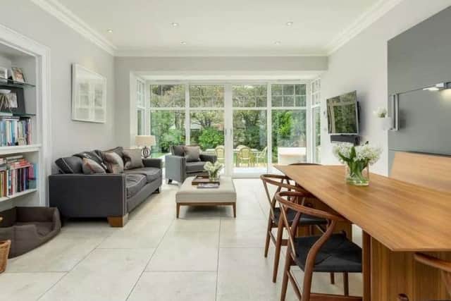 There is also a dining area in the family room.