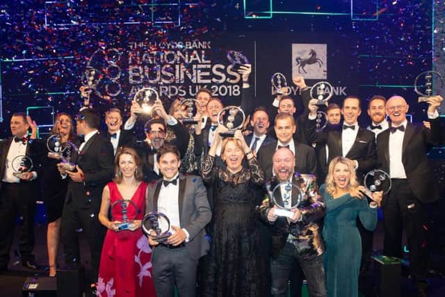 The winners of last year's awards - with the annual event recognising and rewarding excellence across all sectors in the UK. Picture: Fotowales.