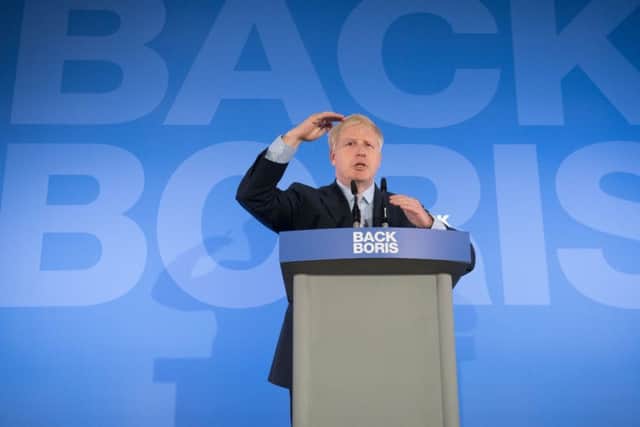 Boris Johnson during the launch of his campaign to become leader of the Conservative Party and Prime Minister. Picture: Stefan Rousseau/PA Wire