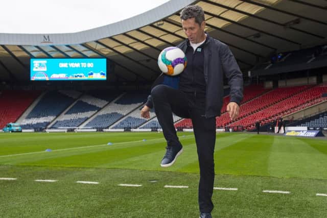 John Collins at Hampden Park, the venue for four Euro 2020 matches next summer.