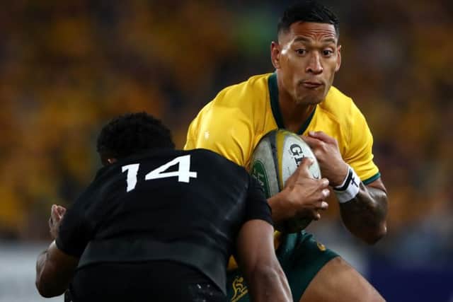 Former Australia full-back Israel Folau could make an international comeback for Tonga in time for the 2023 Rugby World Cup. Picture: Cameron Spencer/Getty