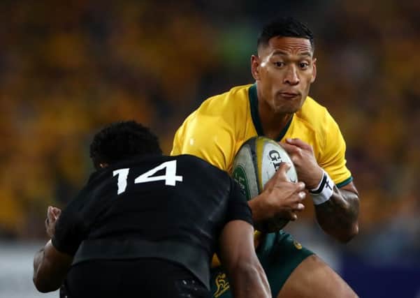 Former Australia full-back Israel Folau could make an international comeback for Tonga in time for the 2023 Rugby World Cup. Picture: Cameron Spencer/Getty