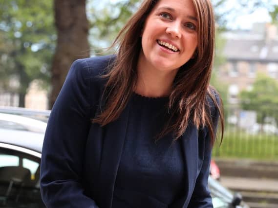Communities Secretary Aileen Campbell visited Stirling High School on Friday to meet pupils benefiting from free products.