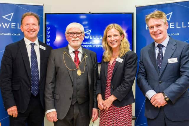 From left: Bidwells senior partner Patrick McMahon, Provost of Perth and Kinross Cllr Dennis Melloy, Bidwells head of Perth office Rosalind Clifford. and managing partner (Scotland) Finlay Clark. Picture: Contributed