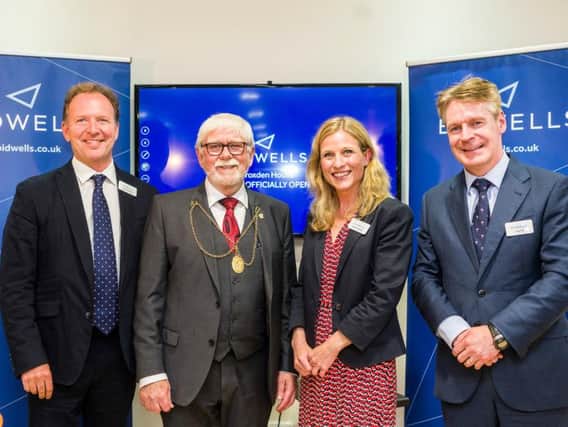 From left: Bidwells senior partner Patrick McMahon, Provost of Perth and Kinross Cllr Dennis Melloy, Bidwells head of Perth office Rosalind Clifford. and managing partner (Scotland) Finlay Clark. Picture: Contributed