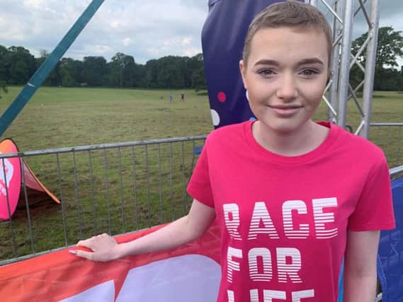 Ellie Sutherland was chosen as VIP to ring the bell and start Cancer Research UK Race for Life Dundee- after recovering from cancer.