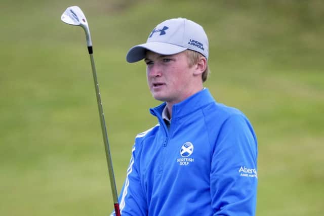 Nairn amateur Sandy Scott in action at the Aberdeen Standard Investments Scottish Open at Dundonald Links in 2017. Picture: Kenny Smith/SNS