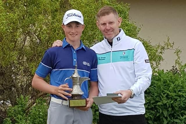 Winner Ruben Lindsay with Stephen Gallacher