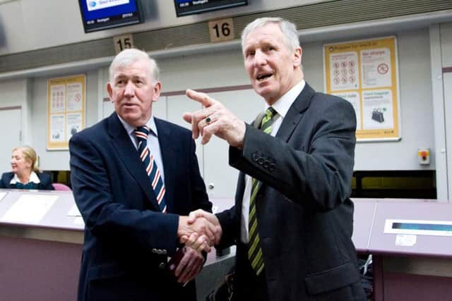 John Greig, left, with Billy McNeill in 2009