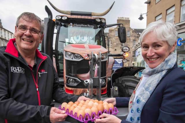George Lawrie, chairman of the Royal Highland Education Trust, with the charity's first ambassador, restaurateur and food writer Carina Contini. Picture: Phil Wilkinson