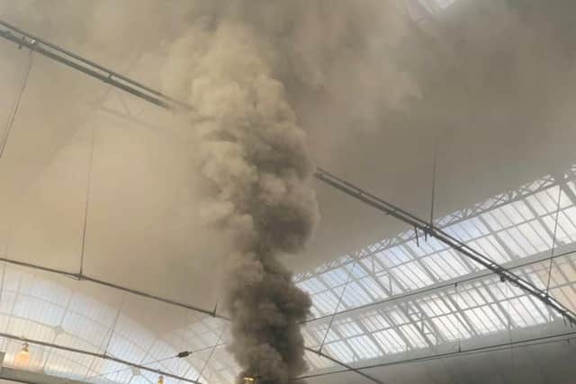 Smoke from the train at Glasgow Queen Street. Picture: Christopher Fernand.