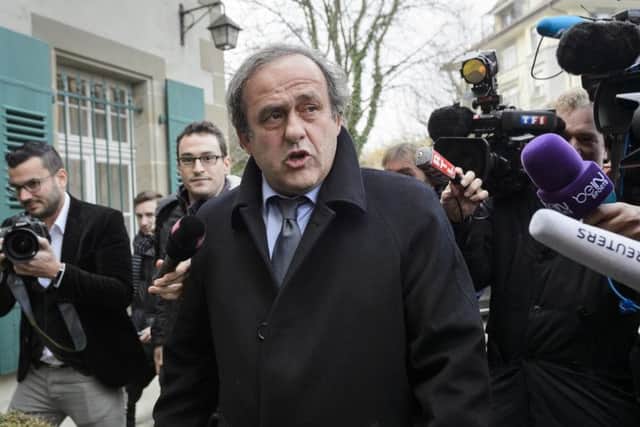 Michel Platini, pictured earlier this year, has been detained for questioning by French police